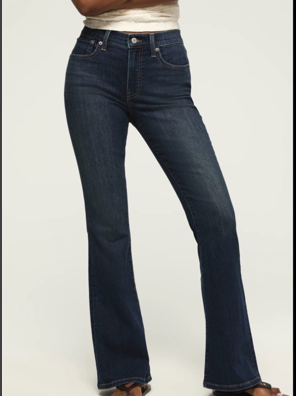 Lucky Brand NWOT Size 16 High Rise Flare Stevie Dark Blue Flare Jeans
